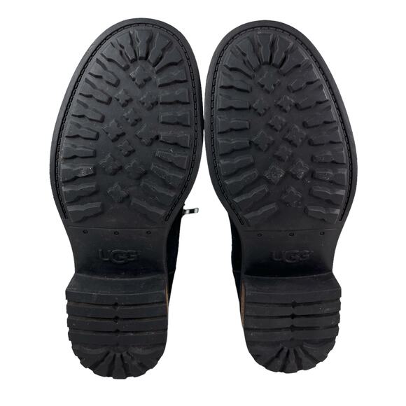 UGG Chaney Boots 6 Black Suede Buckle Moto 1006042 - Picture 7 of 10